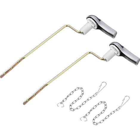 Kit de remplacement poignée toilette sourcing map (lot 2) : chasse d'eau latérale universelle avec (1/5)