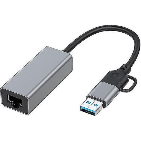 USB-Typ-C-zu-Rj45-Kabelnetzwerkkarte Externer USB 3.0-zu-Ethernet-Kabeladapter für PC Laptop 100 (1/5)