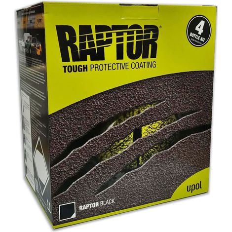 Protección de carrocería, Raptor U-POL, 4 botellas, negro
