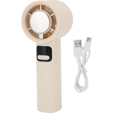 Portable Fan with 100 Speeds, Digital LED Display, Quiet and Rechargeable – White (1/5)
