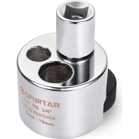 extracteur de boulons de goujon 1/4"à 3/4" Outil de véhicule de mécanicien extracteur d'écrou pour voiture camion, 6-19mm (1/5)