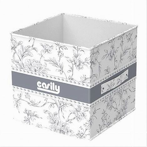 TRADE SHOP - Box Portatutto Scatola Salvaspazio Contenitore Organizer 25x25x25cm Fantasia 87311 -