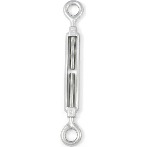 Tenditore a 2 occhi M6 mm. in acciaio Inox A4 - AISI 316