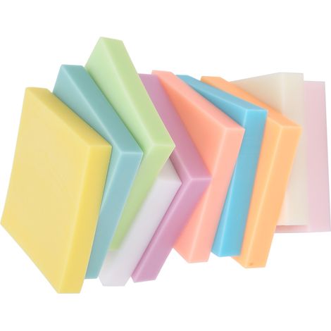 Lot de 10 tampons souples en caoutchouc coloré pour la gravure de briques, accessoires de loisirs créatifs. (1/5)