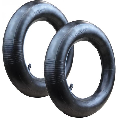 Lot de 2 chambres à air valve droite pour brouette, diable, chariot, tondeuse ou autre - 3.50 - 8 - Linxor (1/4)