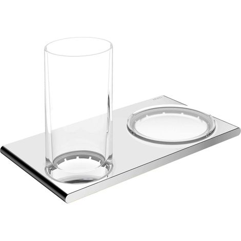 Keuco Edition 400 double support verre et savon 11556, chromé - 11556019000 (1/5)