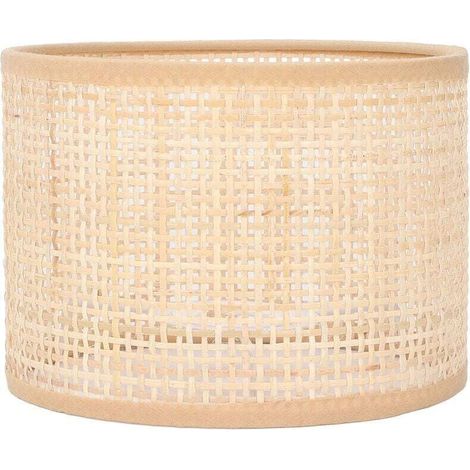 Abat-jour en rotin remplacement panier tissé lustre Vintage Table suspendue couverture de lumière de sol E27 E14 (1/4)