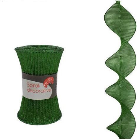 DECORAZIONE TESSUTO SPIRALE 12,5CM VERDE