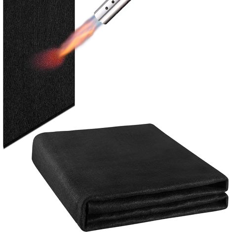 Tapis Ignifuge 100 X 100 cm, Feutre de Carbone, RéSistant à la Chaleur Jusqu'à 982 °C, Tapis Ignifuge pour Barbecue, Soudure, Brasero, CheminéE, Pelouse, Camping (1/5)