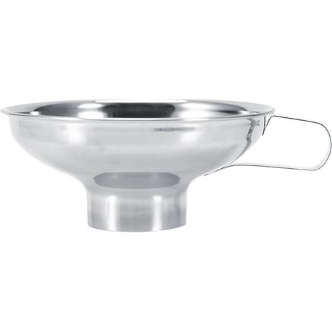 Entonnoir inox à large ouverture pour bocaux de conservation, ustensile de cuisine avec poignée, petite taille. (1/5)