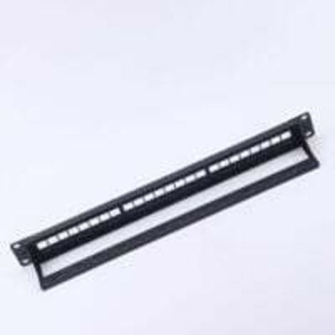 TC-KP24, 24-Port Blank Keystone 1U Patch Panel, 1U 19" Metal Rackmount Housing, Recommandé avec TC-K25C6 & TC-K50C6 Cat6 Keystone Jacks (vendus séparément) (1/2)