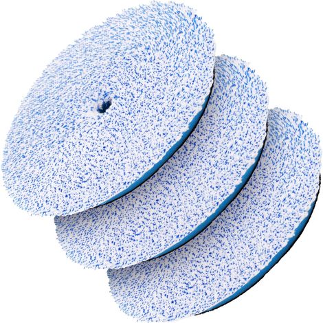 Tampone lucidante in microfibra, 3 pezzi da 5 pollici (125 mm) Disco di finitura in microfibra con supporto a strappo per lucidatrice per auto, levigatura, lucidatura, ceratura e lucidatura