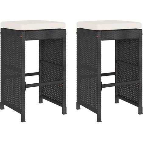 Maison Exclusive - Taburetes altos de bar de jardín cojines 2 uds (1/5)