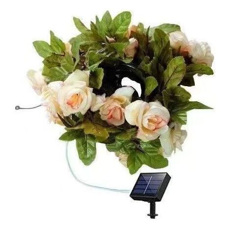 Guirlande solaire 7 m 50 LED rosier étanche jardin terrasse décoration (1/5)