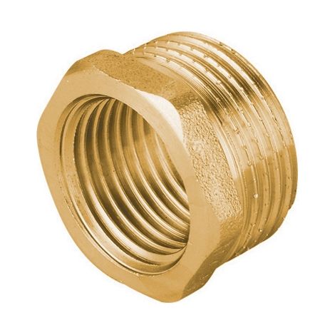RIDUZIONE MF IN OTTONE GIALLO PESANTE IBP- 1/2 x 3/8- IBP- pezzi 1