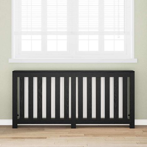 Radiator Cover Black Oak 175 x 20 x 82 cm vidaXL