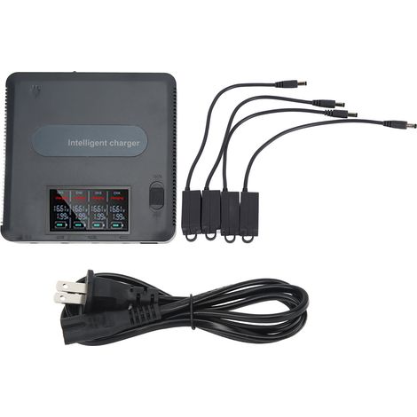 Chargeur batterie drone affichage numérique, composants électroniques plastique gris, outil charge UAV pour Mavic 3, 100-240V prise US (1/5)