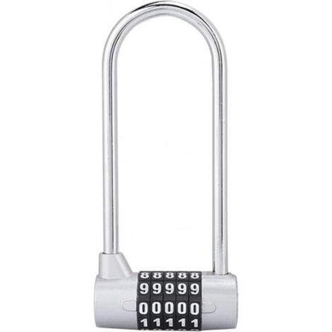 5 Digit Combination Padlock, Long Shackle Outdoor, Extended Security Lock for Gym Locker, Toolbox, Closet, Cabinet (1/5)