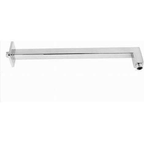 Cleafe - Braccio Doccia In Ottone Cromato Quadrato 40 Cm Per Soffione Bagno Rosone 59493 - (1/3)