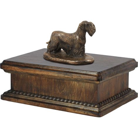 Urne funéraire pour Terrier Tchèque, Cesky Terrier - urne classique avec statuette, urne élégante avec un chien par Art-Dog (1/5)