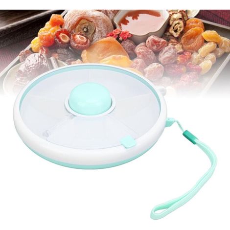 Snack Container, 360° Rotatable ABS Large Capacity Snack Container for Kids, Colorful Appearance Snacks and Dried Fruits (Mint Green) MUMU (1/4)