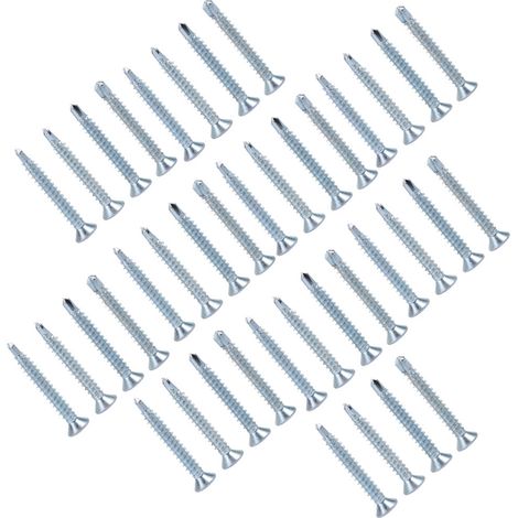Lot de 50 vis M4.2x50 tête fraisée auto-perçantes autotaraudeuses à pointe perforante (1/5)