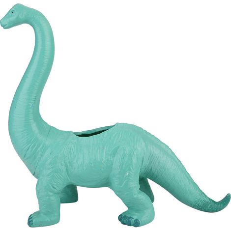 Vase lumineux bleu clair pour plantes grasses en forme de dinosaure, pot de fleurs pour décoration maison bureau