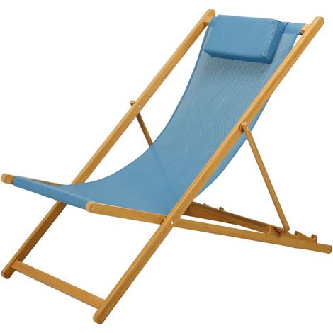 Sedia Sdraio da Giardino Mare Bagnino in Alluminio e Legno Yacht
