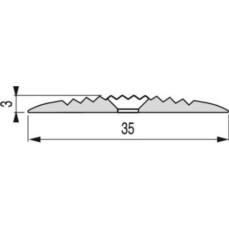 Dinac – Plat de marche aluminium anodisé 35mm – Strié antidérapant – Percé 15 trous entraxe 187mm – Usage tertiaire trafic intense (1/4)