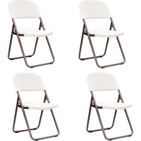 Lifetime Kunststoff Klappstuhl, 4er-Set 56x50x86 cm weiss (1/5)