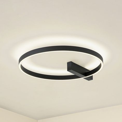 [GEBRAUCHT] B-Ware Lucande Deckenlampe Deckenleuchte LED Isalin schwarz dimmbar CCT 60 cm (1/2)