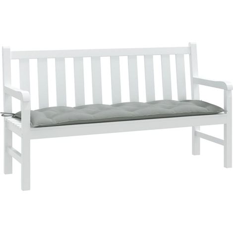 Gartenbank-Auflage Melange Hellgrau 150x50x7 cm Stoff