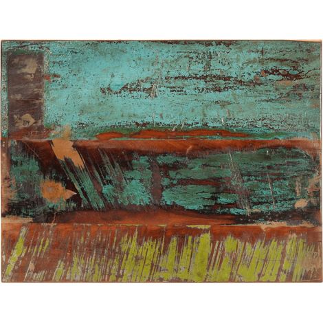 Vidaxl – Dessus de table en bois massif récupéré 60x80 cm – Épaisseur 25-27 mm – Finition polie et laquée – Pour tables basses et d'appoint