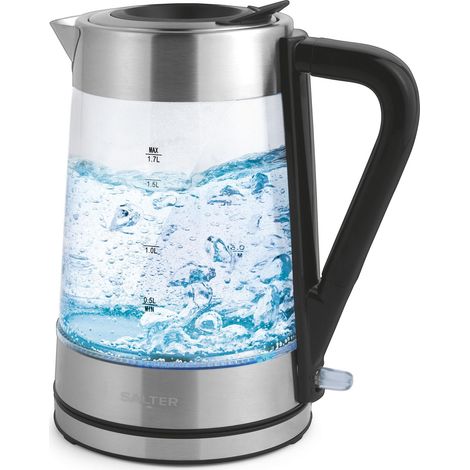 Bouilloire en verre à LED changeantes, 1,7 L, bleu/rouge (1/5)
