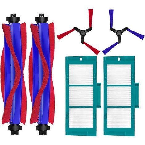 Lot de 6 filtres de rechange pour brosse latérale principale compatibles avec les accessoires pour aspirateur robot Spot+Scrub AI (1/4)