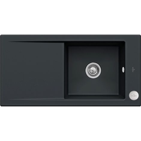 VB flächenbündige Spüle Timeline 60 flat 67902F 965x475mm Rechteck Pure Black (1/2)
