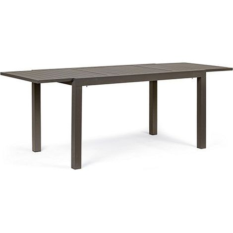 Tavolo da Giardino Rettangolare Allungabile Bizzotto Hilde 140-210X77X75CM in Alluminio Colore Coffee - 0662980