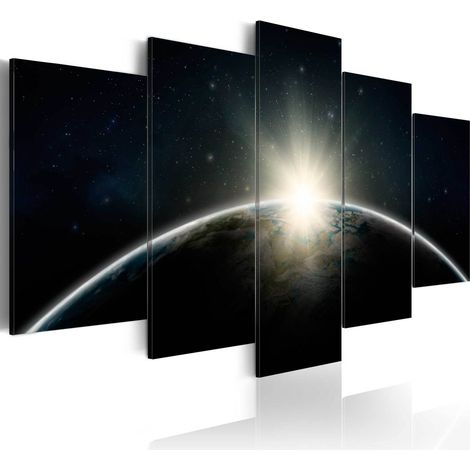 Tableau planète terre bleue - 200 x 100 cm (1/4)