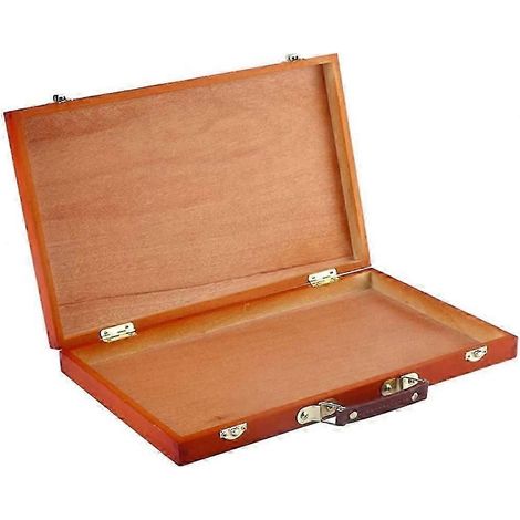 Boîte de rangement pour artistes, en bois, pour pinceaux, pastels, crayons, bijoux, maquillage et loisirs créatifs. (1/5)