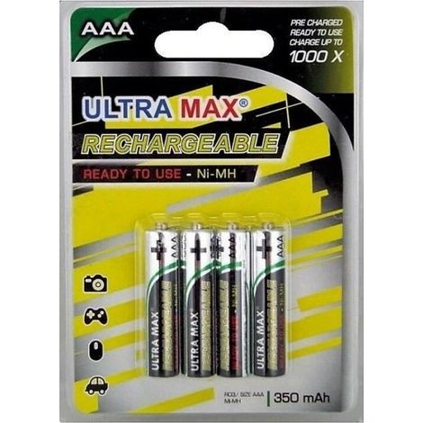 PILES RECHARGEABLES LR03 X4 - ULTRA MAX