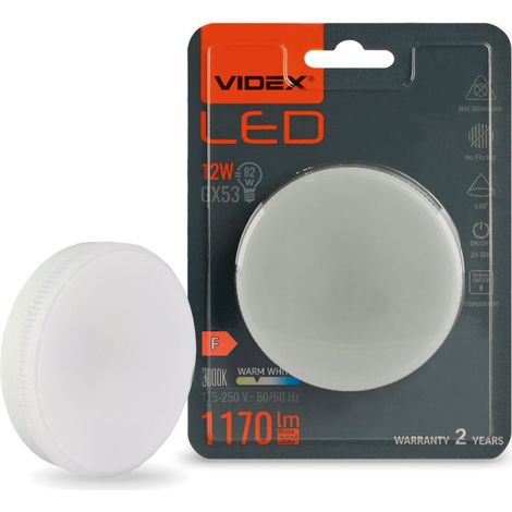 Lampadina LED Videx Premium GX53 12W 1170lm 3000K calda (1/5)