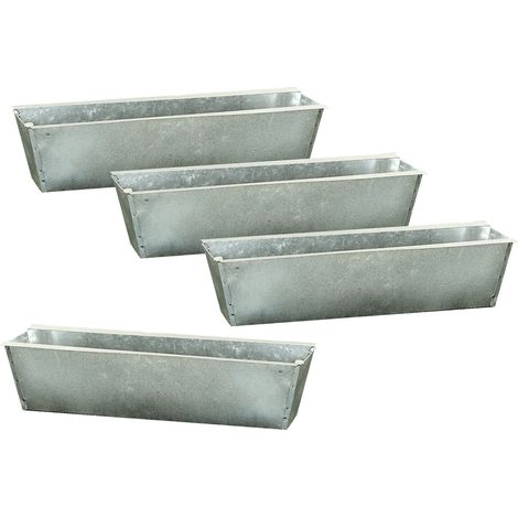 Zink Pflanzkasten Einsatz für Europalette - 4 Stück - Blumenkasten Balkonkasten
