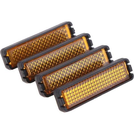 Juego de 4 reflectores para pedales de bicicleta, accesorio reflectante de seguridad para ciclismo nocturno. Buen servicio.