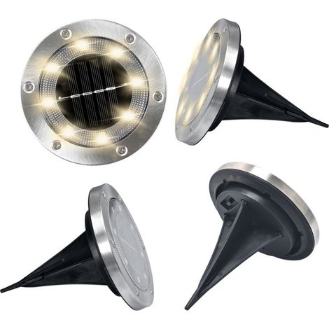 Solar-Außenleuchten mit je 8 LEDs, IP65 wasserdicht, warmes Licht – für Gartenwege, Höfe, Terrassen, Rasenflächen, automatische Nachtsicht, Gartendekoration (1/3)