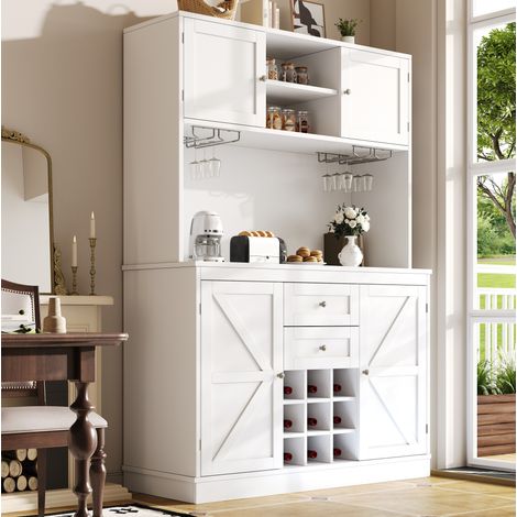 Armario de cocina aparador con 4 puertas y 2 cajones OKMYHOME (1/5)