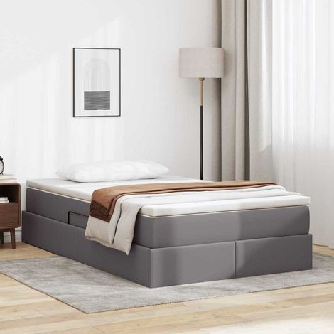 Letto con contenitore e materasso Grigio 120 x 200 cm vidaXL (1/5)
