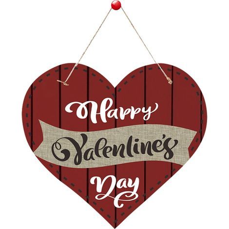Plaque de porte décorative en forme de cœur pour la Saint-Valentin (1/2)
