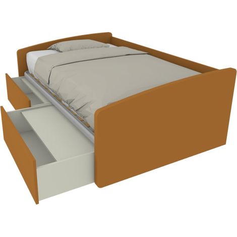 Divano letto singolo 120x190 con cassetti - Ideale per camerette - Zolfo (1/5)