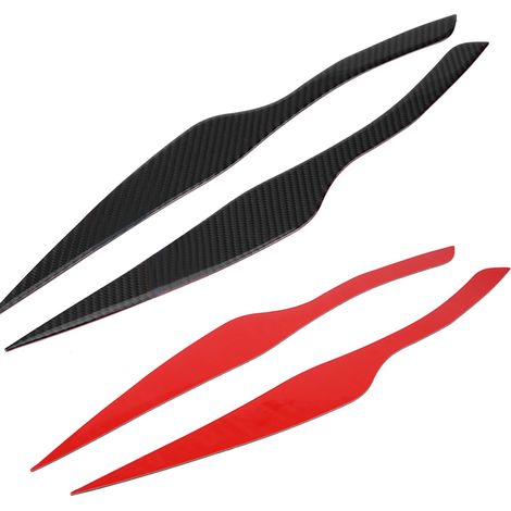 Paire de couvre-sourcils en fibre de carbone pour phares BMW Série 3 E90 E91 2006-2011 (1/5)
