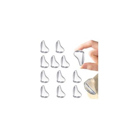 12 pièces anti-chocs, protecteur de coin de table, protection de bord en silicone auto-adhésive, modèle de coin anti-chocs contre les gouttes d'eau (1/5)